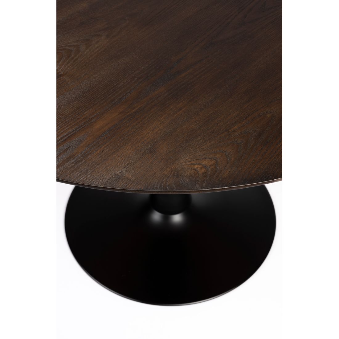 White Label Living Eettafel Raku Rond 110cm Bruin Zwart - KwaliteitWonen.nl