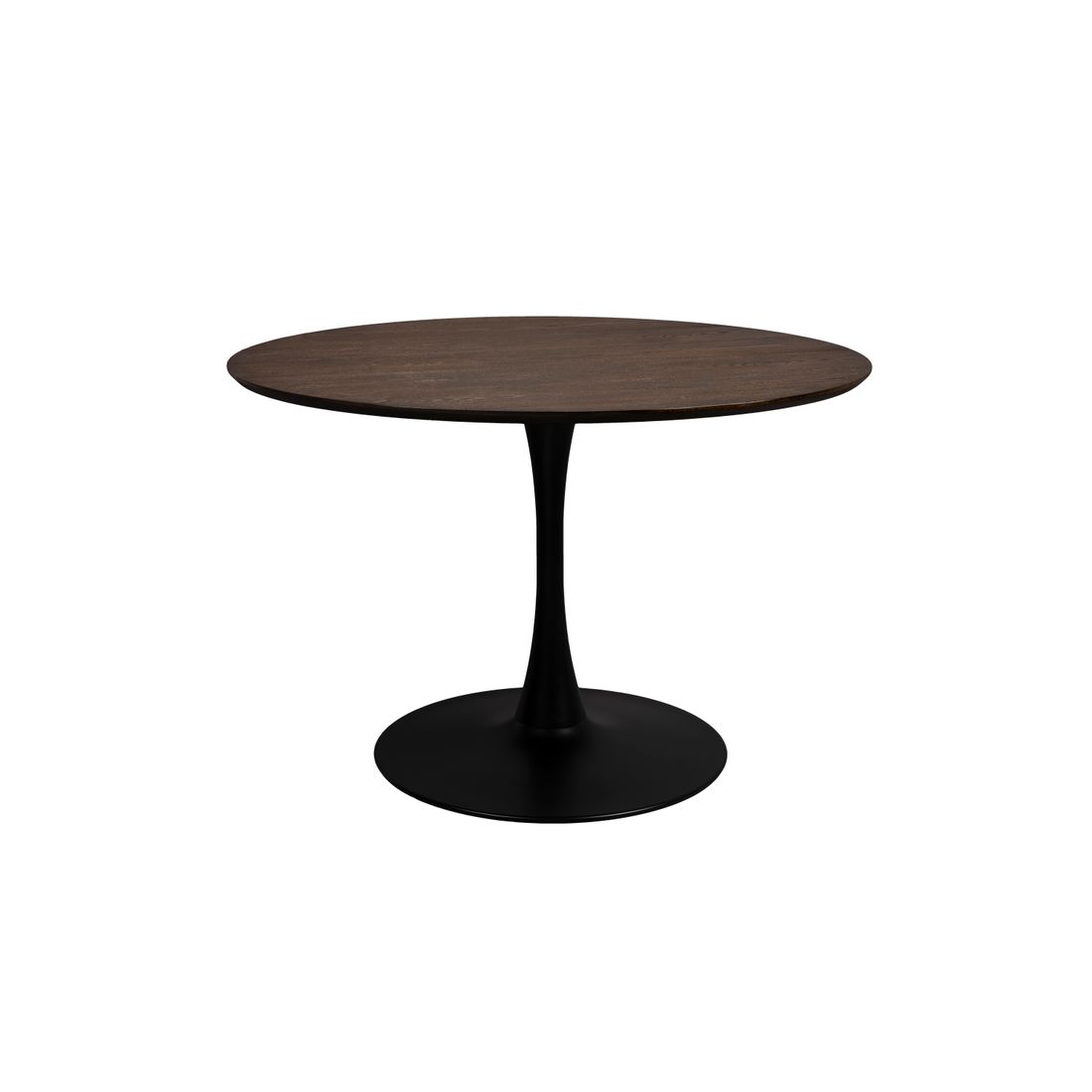 White Label Living Eettafel Raku Rond 110cm Bruin Zwart-Kwaliteitwonen.nl