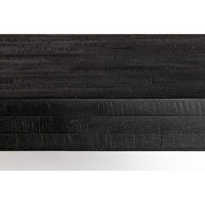 White Label Living Eettafel Suri 180x90cm Zwart - KwaliteitWonen.nl
