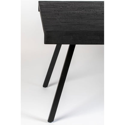 White Label Living Eettafel Suri 200x90cm Zwart - KwaliteitWonen.nl