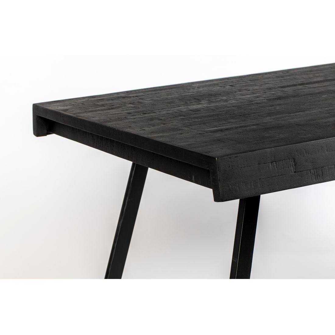 White Label Living Eettafel Suri 200x90cm Zwart - KwaliteitWonen.nl