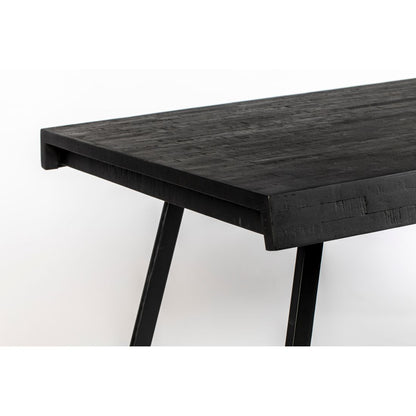 White Label Living Eettafel Suri 200x90cm Zwart - KwaliteitWonen.nl