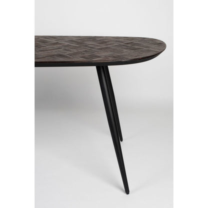 White Label Living Eettafel Webster 180x95cm Bruin - KwaliteitWonen.nl