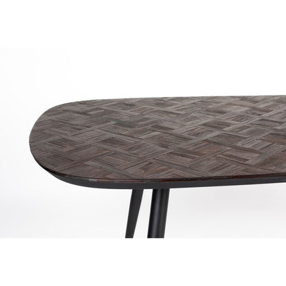 White Label Living Eettafel Webster 180x95cm Bruin - KwaliteitWonen.nl