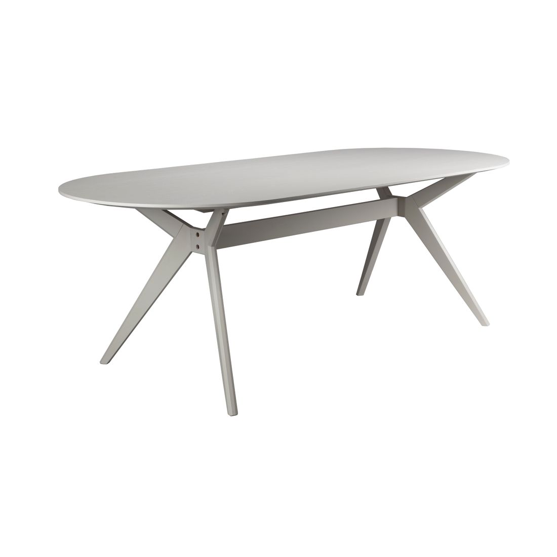 White Label Living Eettafel Zeme 220x95cm Ovaal Beige - KwaliteitWonen.nl