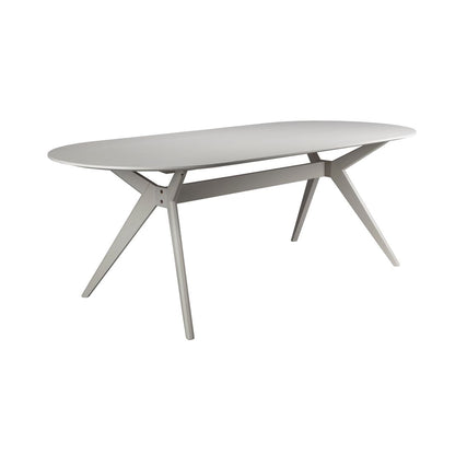 White Label Living Eettafel Zeme 220x95cm Ovaal Beige - KwaliteitWonen.nl
