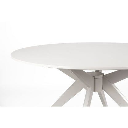 White Label Living Eettafel Zeme Rond 120cm Beige - KwaliteitWonen.nl