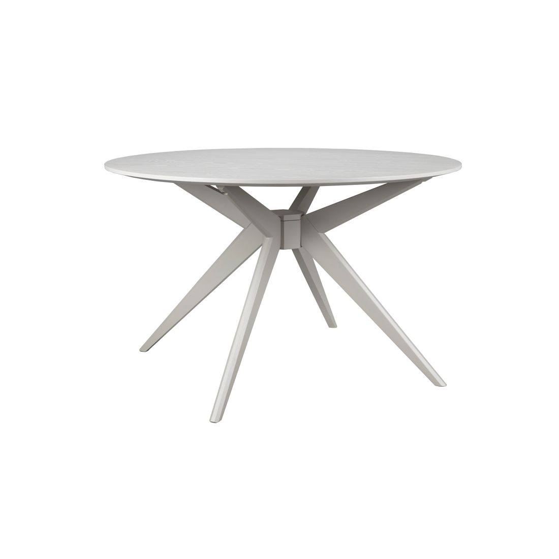 White Label Living Eettafel Zeme Rond 120cm Beige - KwaliteitWonen.nl