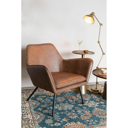 White Label Living Fauteuil Bon Bruin - KwaliteitWonen.nl