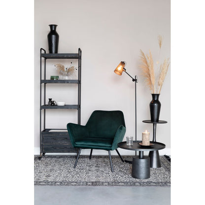 White Label Living Fauteuil Bon Velvet Groen - KwaliteitWonen.nl