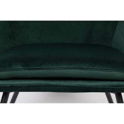 White Label Living Fauteuil Bon Velvet Groen - KwaliteitWonen.nl