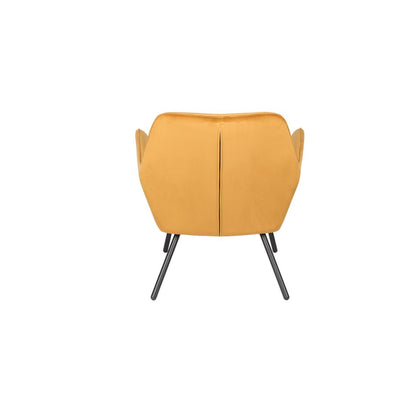 White Label Living Fauteuil Bon Velvet Okergeel - KwaliteitWonen.nl