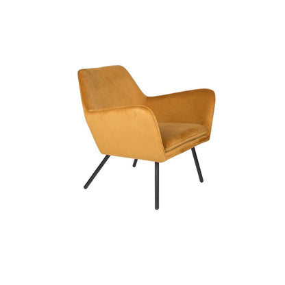 White Label Living Fauteuil Bon Velvet Okergeel - KwaliteitWonen.nl