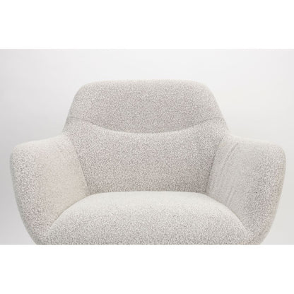 White Label Living Fauteuil Dude Boucle Beige - KwaliteitWonen.nl