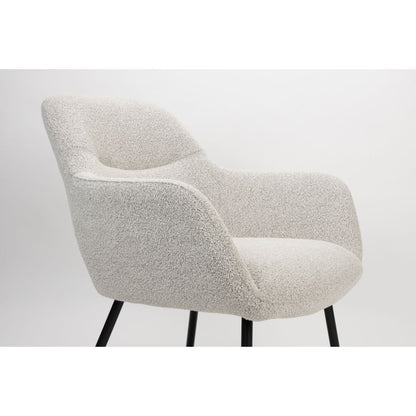 White Label Living Fauteuil Dude Boucle Beige - KwaliteitWonen.nl