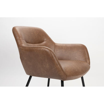White Label Living Fauteuil Dude Vintage Bruin - KwaliteitWonen.nl