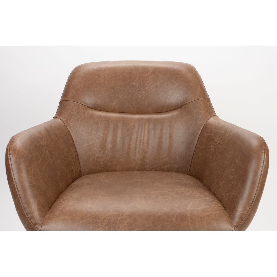 White Label Living Fauteuil Dude Vintage Bruin - KwaliteitWonen.nl