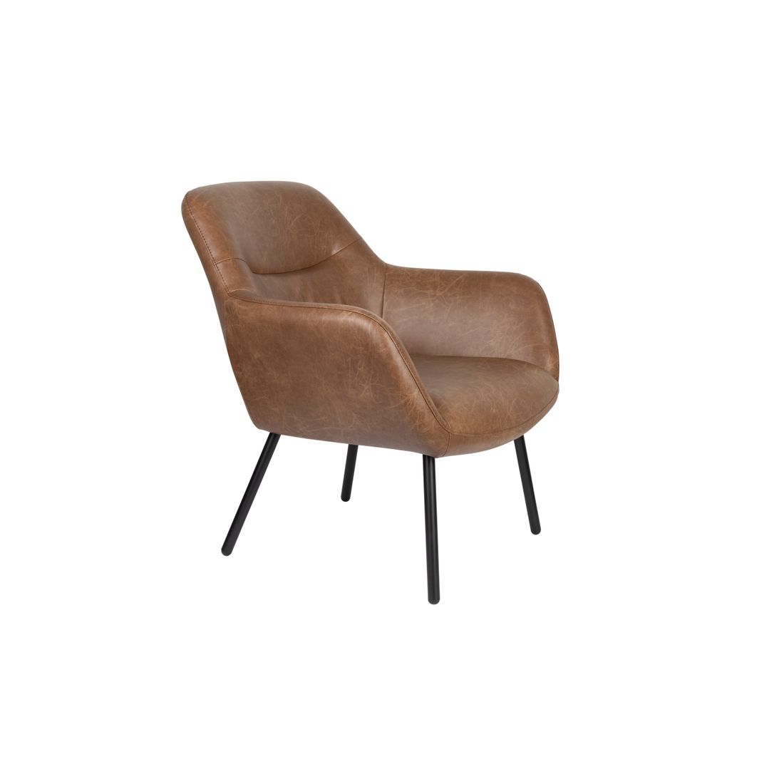 White Label Living Fauteuil Dude Vintage Bruin - KwaliteitWonen.nl
