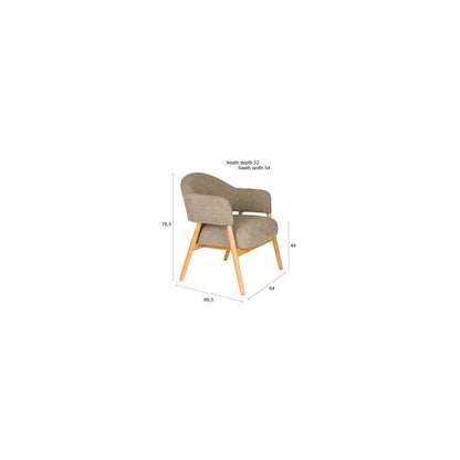 White Label Living Fauteuil Indy Bruin - KwaliteitWonen.nl
