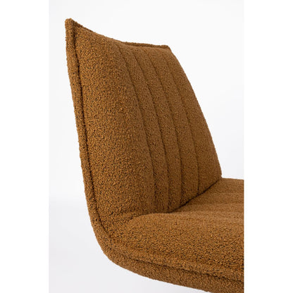 White Label Living Fauteuil Jax Bouclé Bruin - KwaliteitWonen.nl