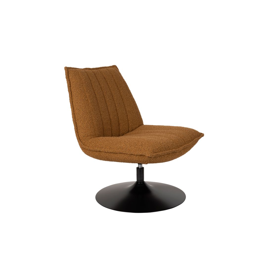 White Label Living Fauteuil Jax Bouclé Bruin - KwaliteitWonen.nl
