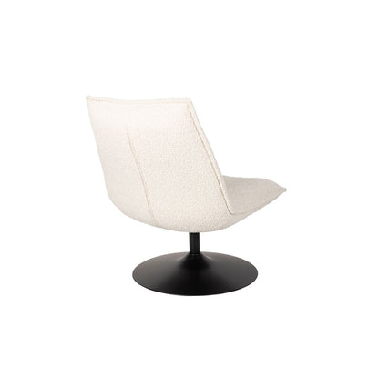 White Label Living Fauteuil Jax Wit Bouclé - KwaliteitWonen.nl
