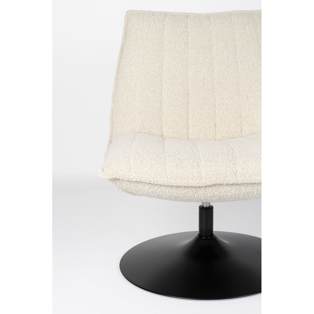 White Label Living Fauteuil Jax Wit Bouclé - KwaliteitWonen.nl