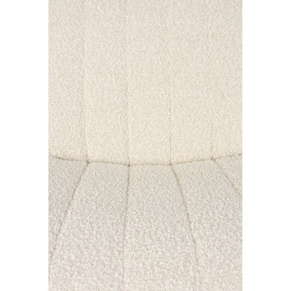 White Label Living Fauteuil Jax Wit Bouclé - KwaliteitWonen.nl