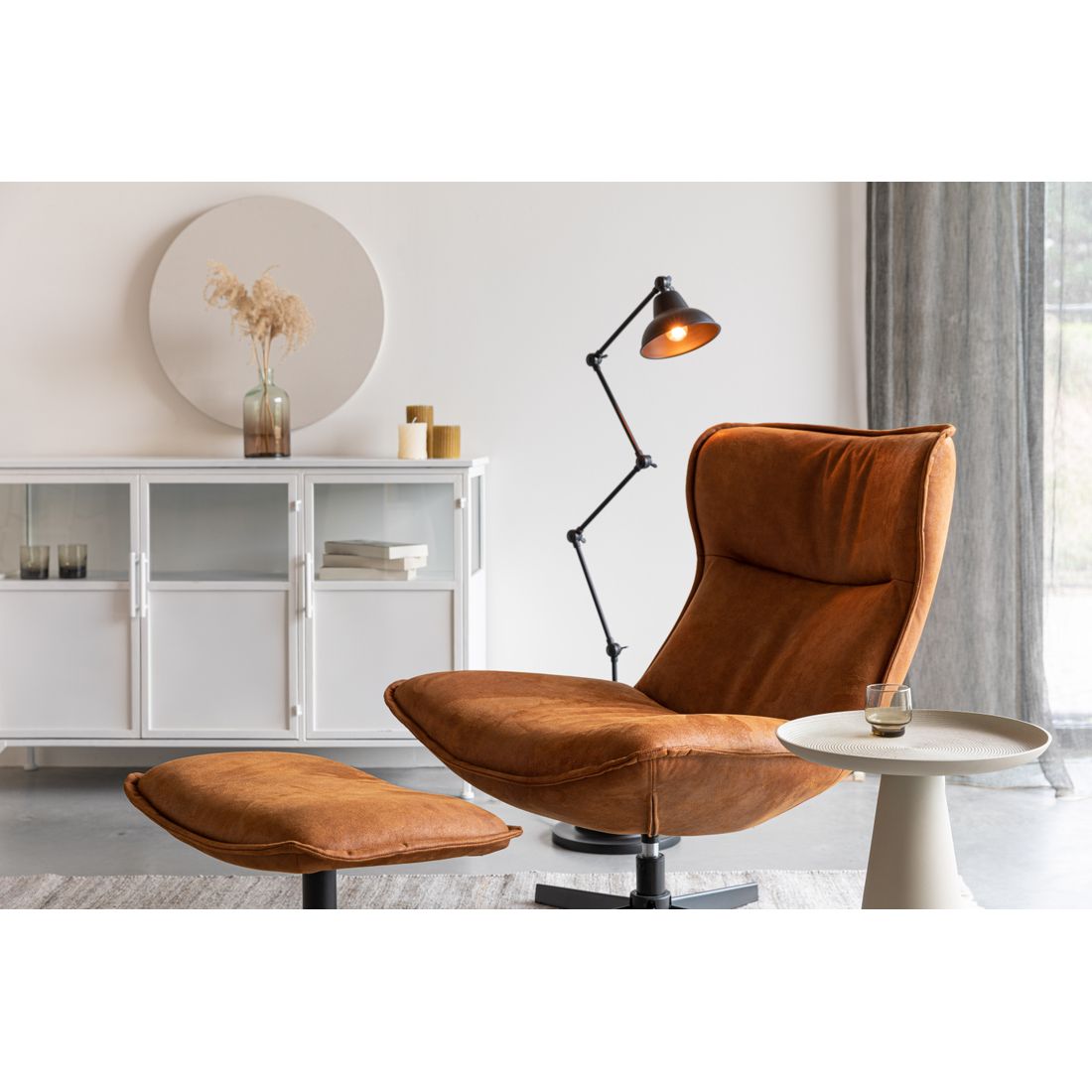 White Label Living Fauteuil John Cognac - KwaliteitWonen.nl