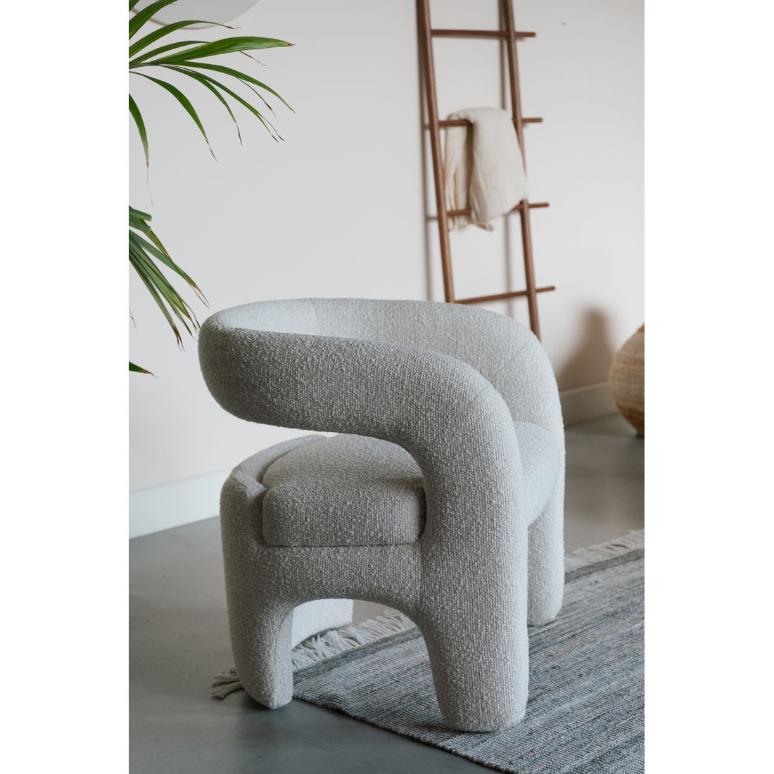 White Label Living Fauteuil Nova Teddy Wit - KwaliteitWonen.nl