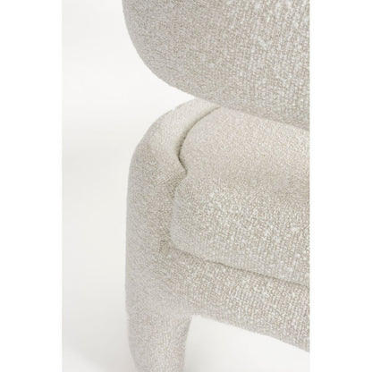 White Label Living Fauteuil Nova Teddy Wit - KwaliteitWonen.nl