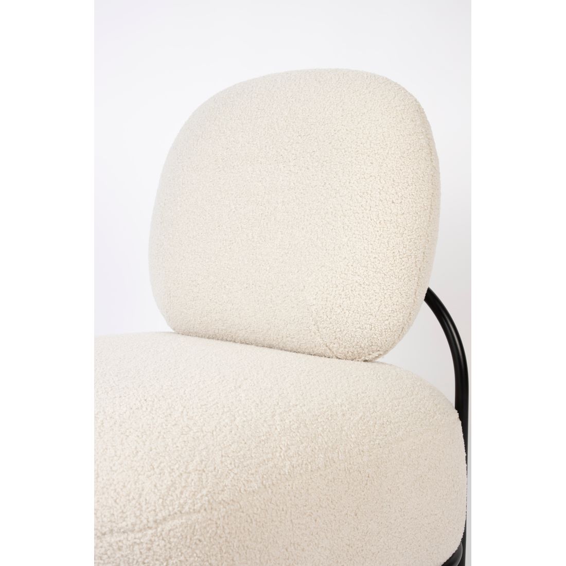 White Label Living Fauteuil Polly Teddy Wit - KwaliteitWonen.nl