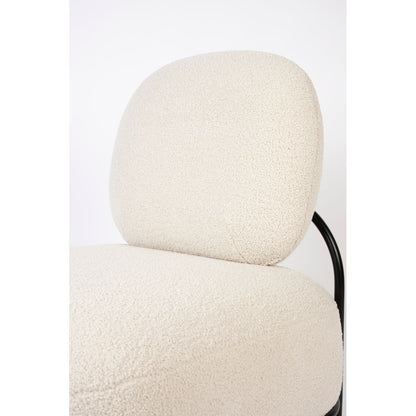 White Label Living Fauteuil Polly Teddy Wit - KwaliteitWonen.nl