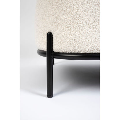 White Label Living Fauteuil Polly Teddy Wit - KwaliteitWonen.nl