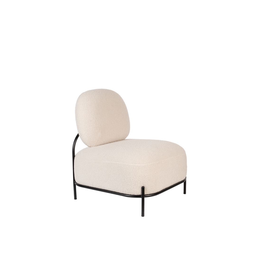 White Label Living Fauteuil Polly Teddy Wit - KwaliteitWonen.nl