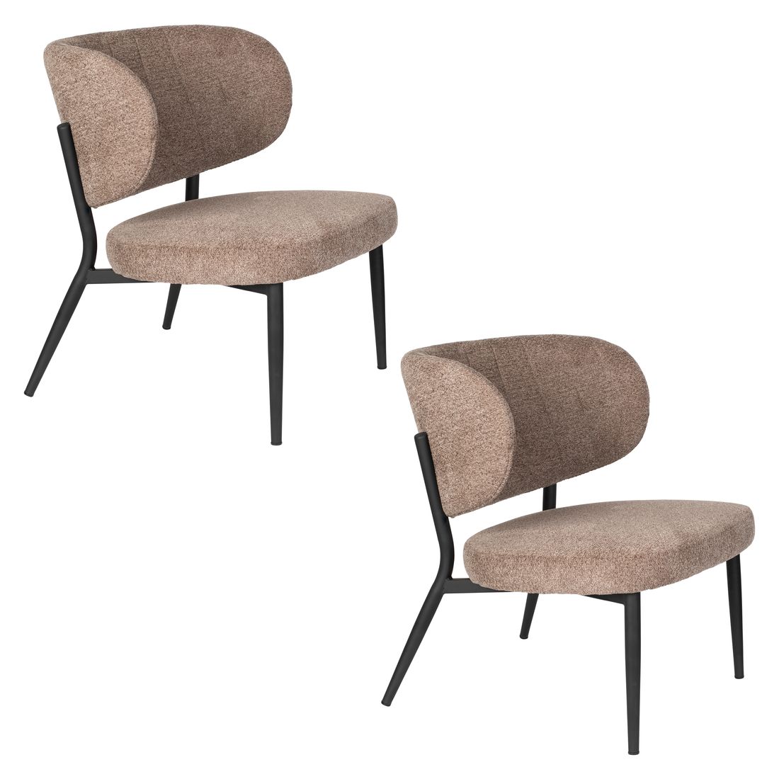White Label Living Fauteuil Sanne Bruin - KwaliteitWonen.nl