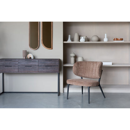 White Label Living Fauteuil Sanne Oranje Bruin - KwaliteitWonen.nl