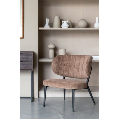 White Label Living Fauteuil Sanne Oranje Bruin - KwaliteitWonen.nl