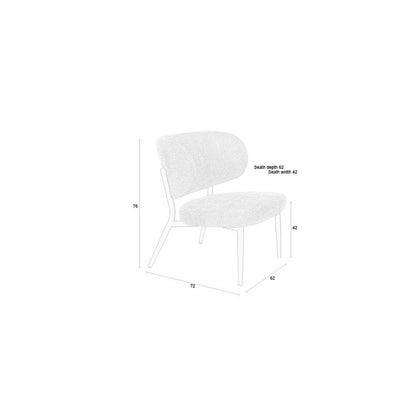 White Label Living Fauteuil Sanne Oranje Bruin - KwaliteitWonen.nl