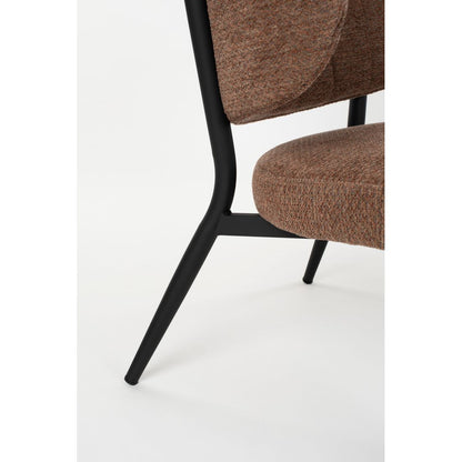 White Label Living Fauteuil Sanne Oranje Bruin - KwaliteitWonen.nl