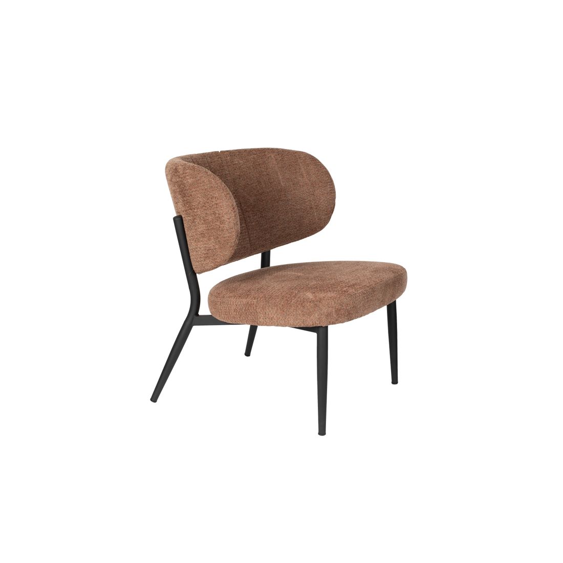 White Label Living Fauteuil Sanne Oranje Bruin - KwaliteitWonen.nl