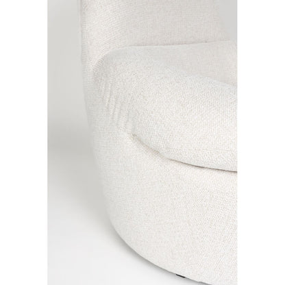 White Label Living Fauteuil Velvoro Wit - KwaliteitWonen.nl