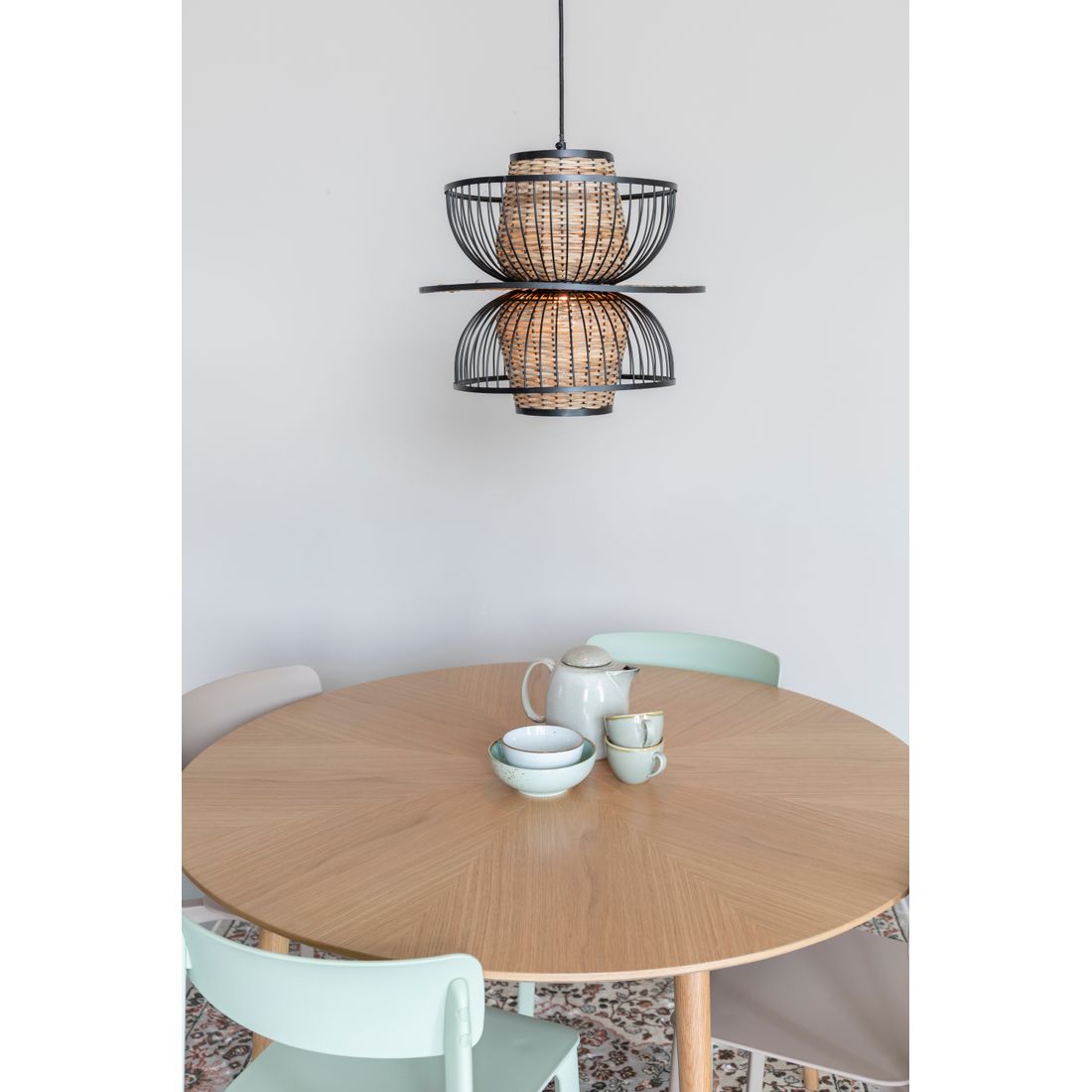 White Label Living Hanglamp Carmen Rotan L - KwaliteitWonen.nl