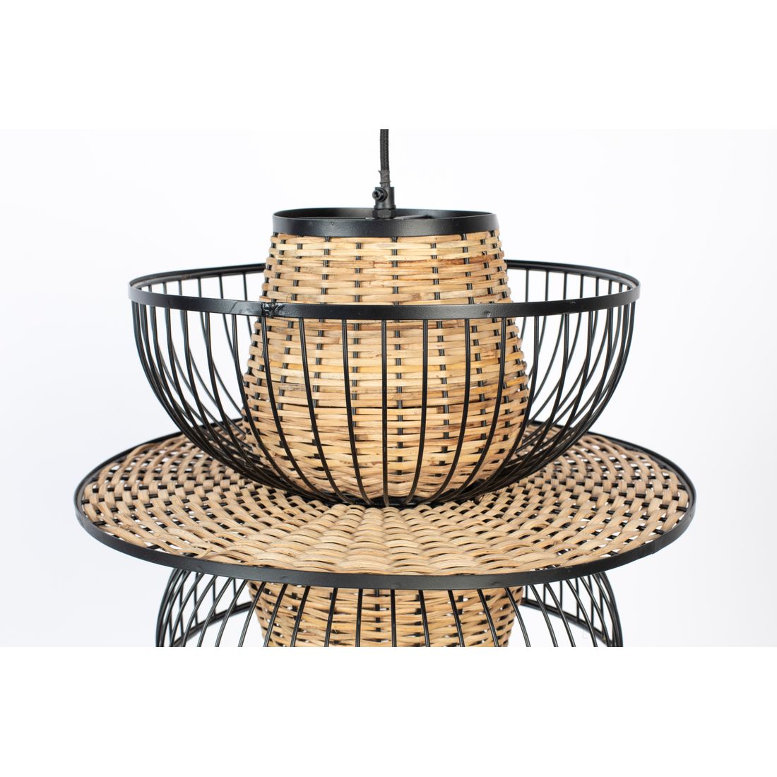 White Label Living Hanglamp Carmen Rotan L - KwaliteitWonen.nl