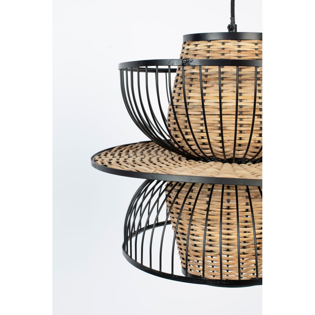 White Label Living Hanglamp Carmen Rotan L - KwaliteitWonen.nl