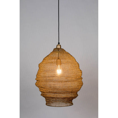 White Label Living Hanglamp Lena Messing L - KwaliteitWonen.nl