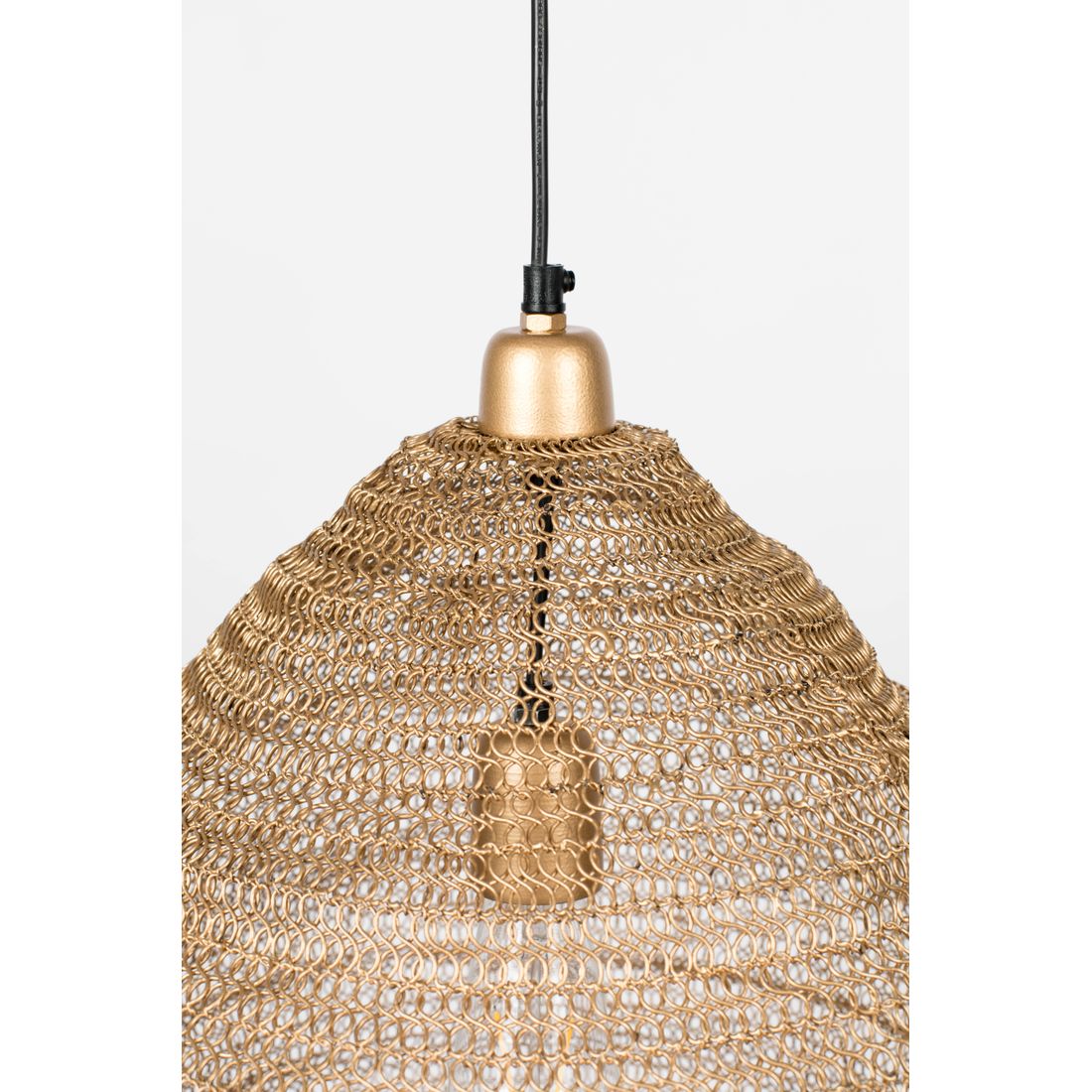White Label Living Hanglamp Lena Messing L - KwaliteitWonen.nl