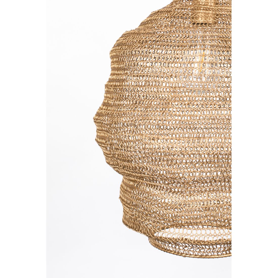 White Label Living Hanglamp Lena Messing L - KwaliteitWonen.nl
