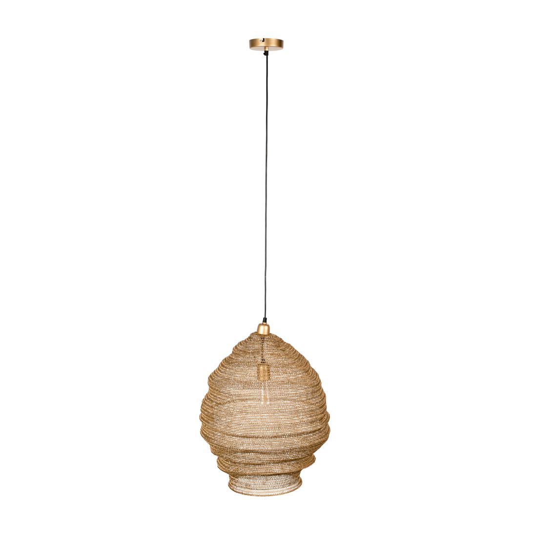White Label Living Hanglamp Lena Messing L - KwaliteitWonen.nl