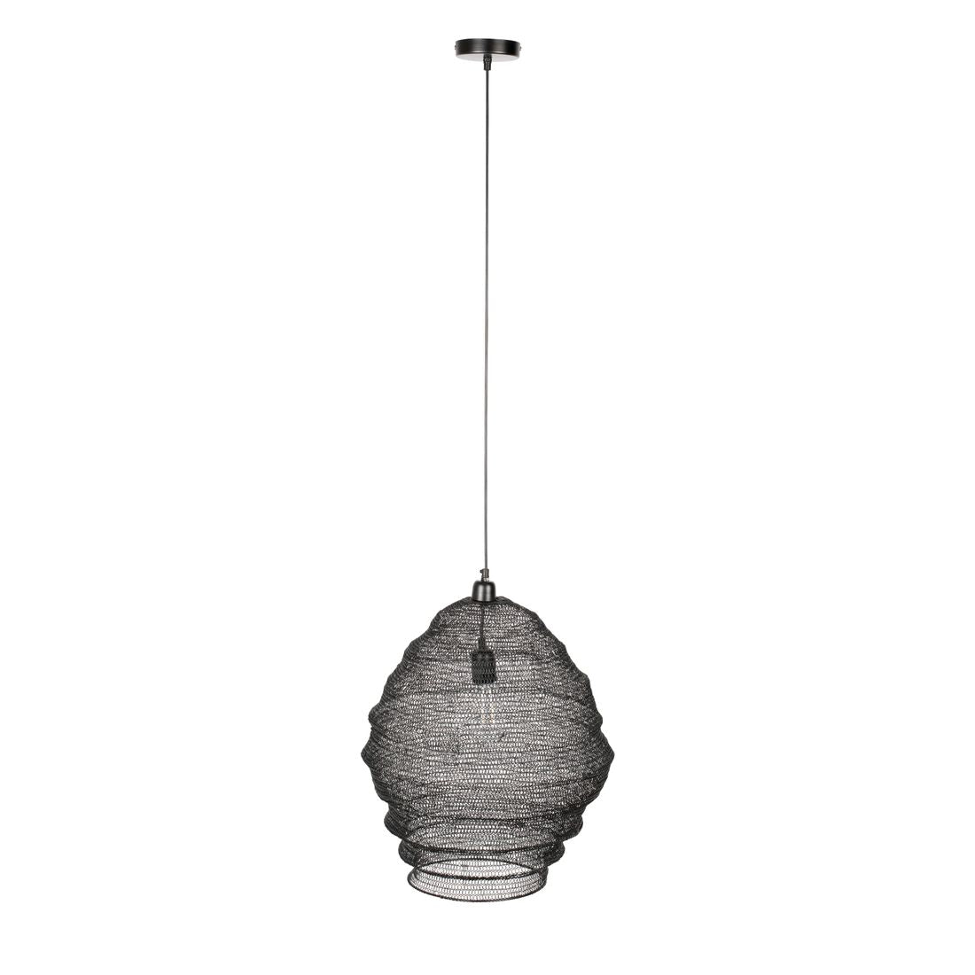 White Label Living Hanglamp Lena Zwart L - KwaliteitWonen.nl